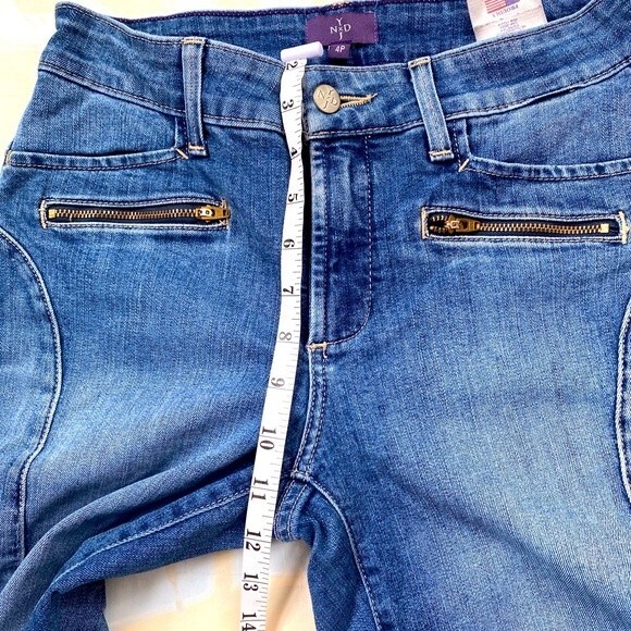 NYDJ Women Petite Blue Jeans Size 4P Cotton Lift Tuck Technology skinny Legging - Picture 6 of 11